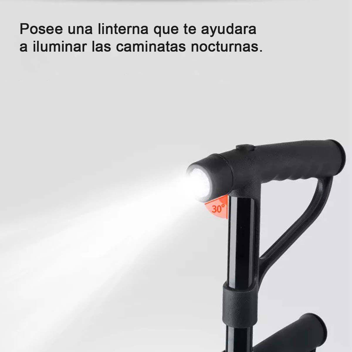 Baston Ortopedico Adulto 3 En 1 + Luz Led Calidad Premium-3