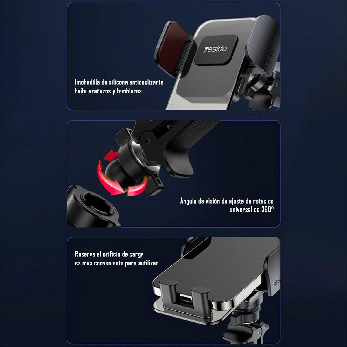 Soporte Holder De Rejilla Para Auto Telefono Yesido C163-2