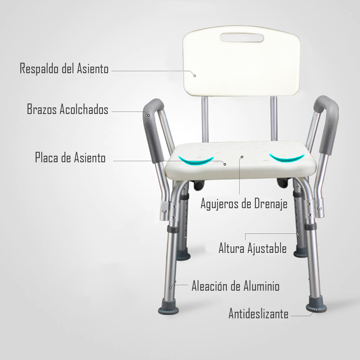 Silla de Ducha con Apoyabrazos-1