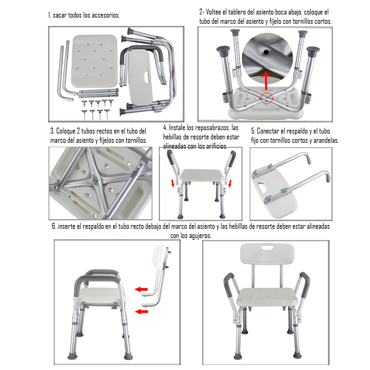 Silla de Ducha con Apoyabrazos-2