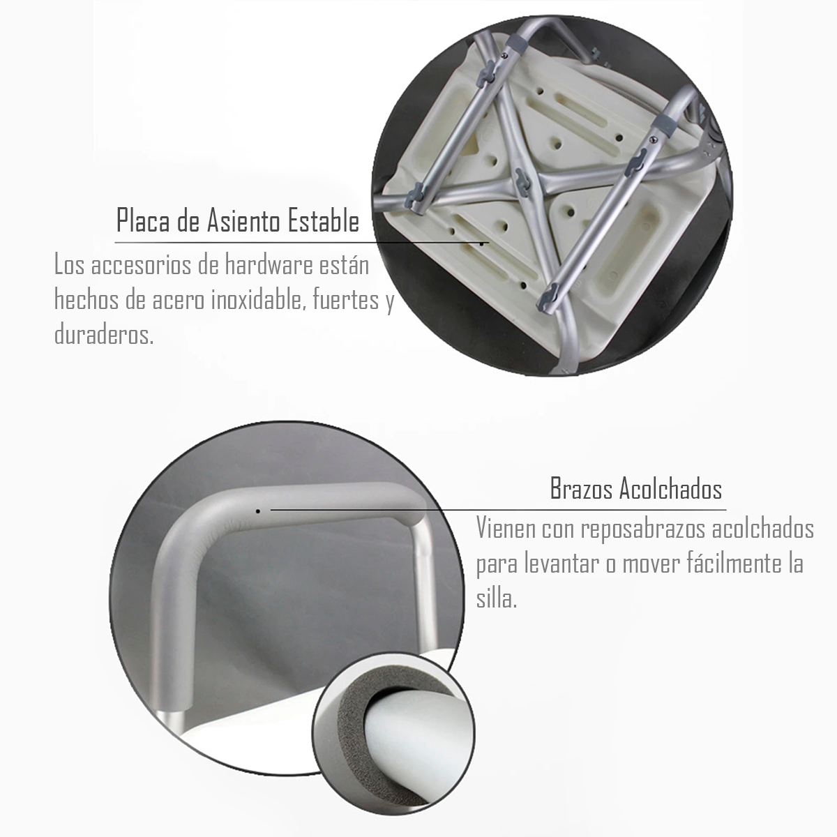 Silla de Ducha con Apoyabrazos-3