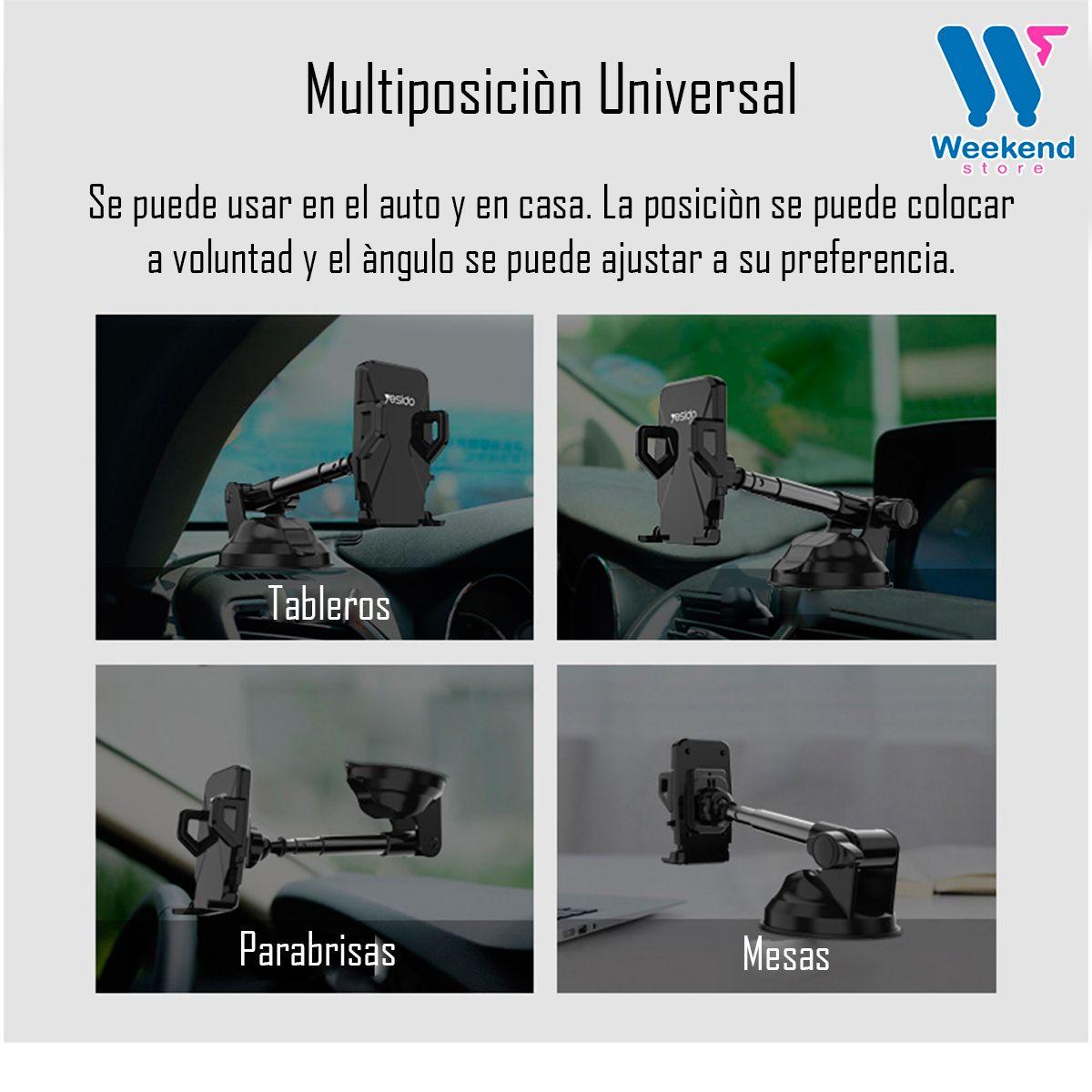 Soporte Holder De Auto Porta Celular Con Ventosa Yesido C40-3