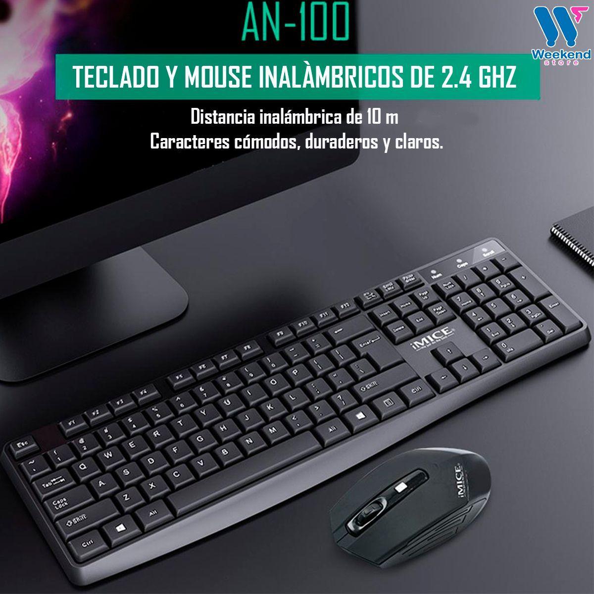 Kit Teclado + Mouse Inalambrico 2.4g iMice An100 Teletrabajo-1