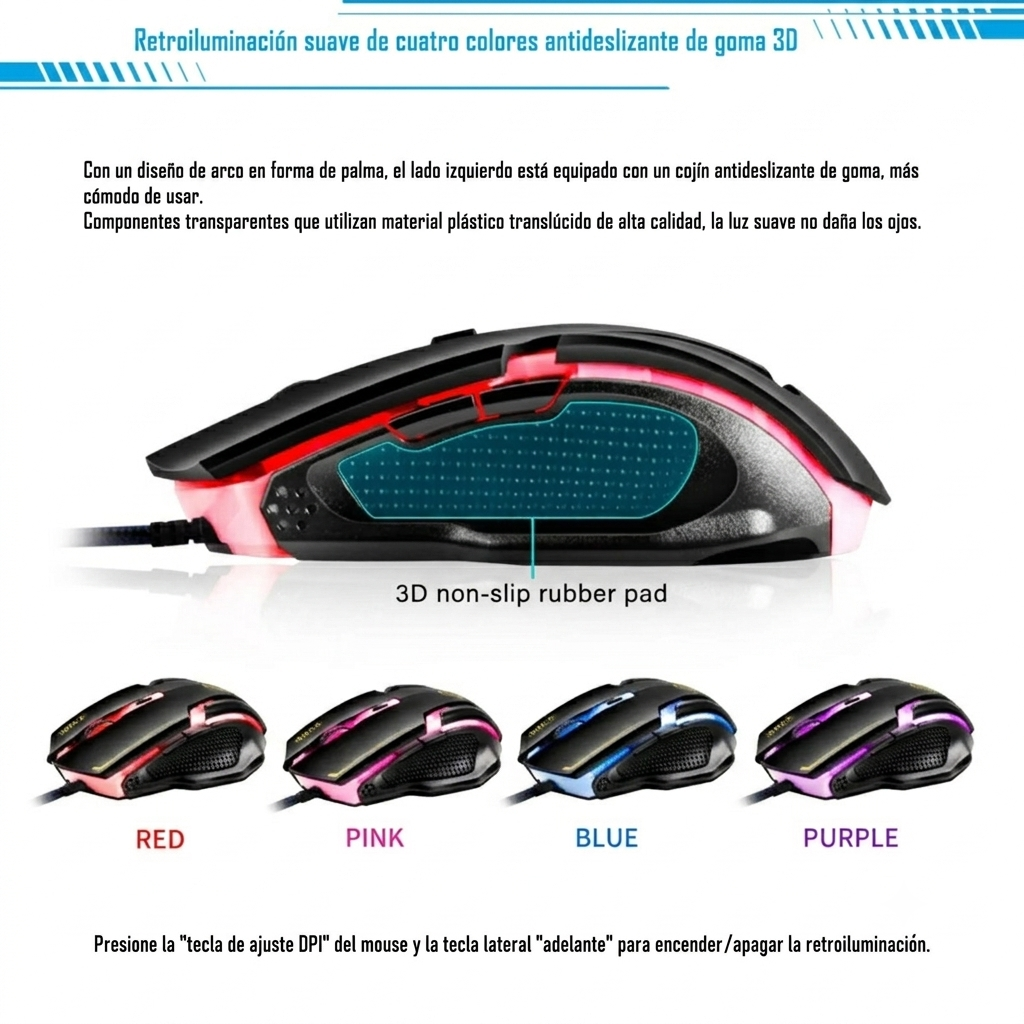 Kit Gamer Premium Imice Teclado Ak 600 Mouse A9 3200 DpiKit Gamer Premium Imice Teclado Ak 600 M-6