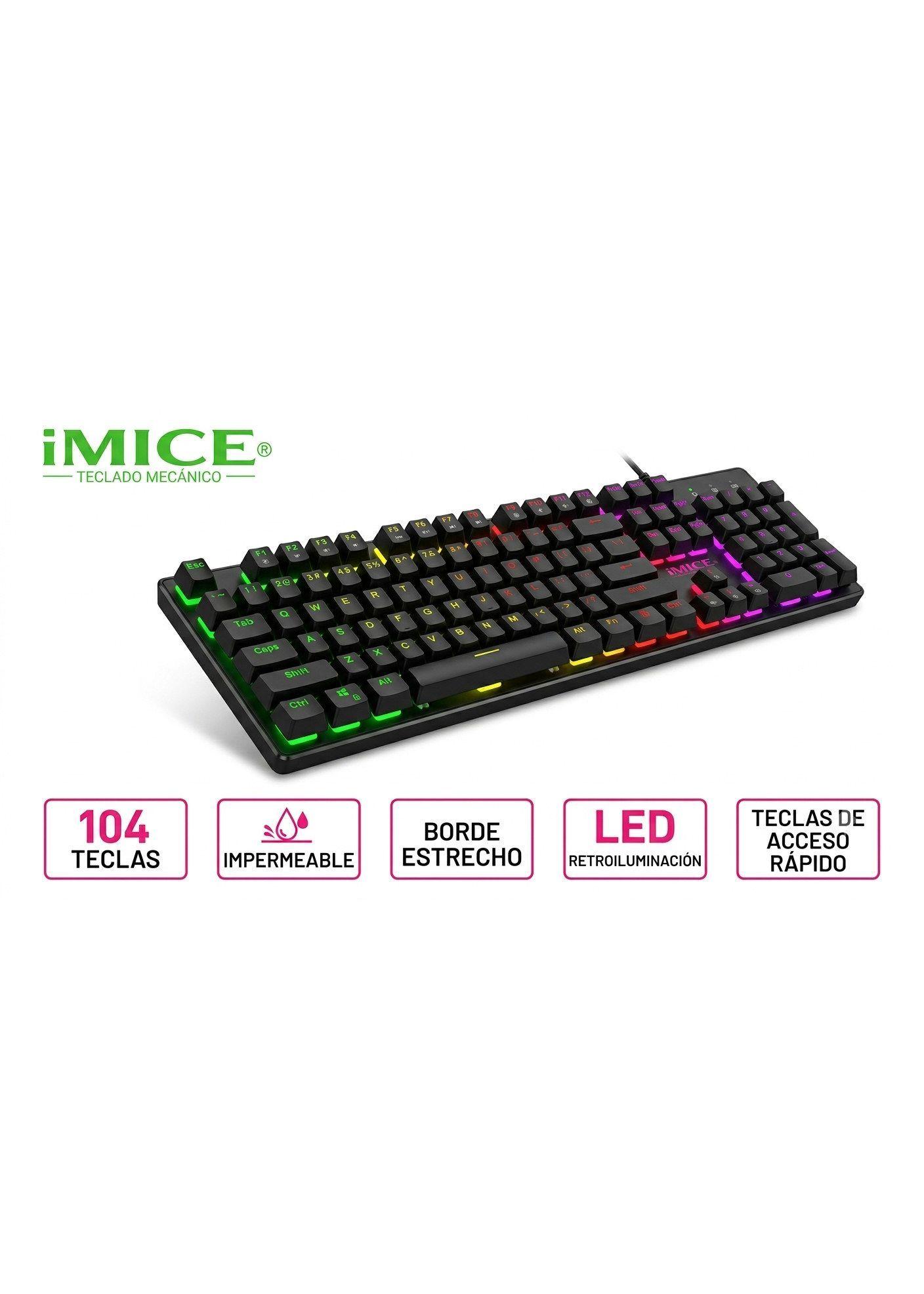 Kit Gamer Premium Imice Teclado AK 600 Mouse A9 3200 Dpi-2