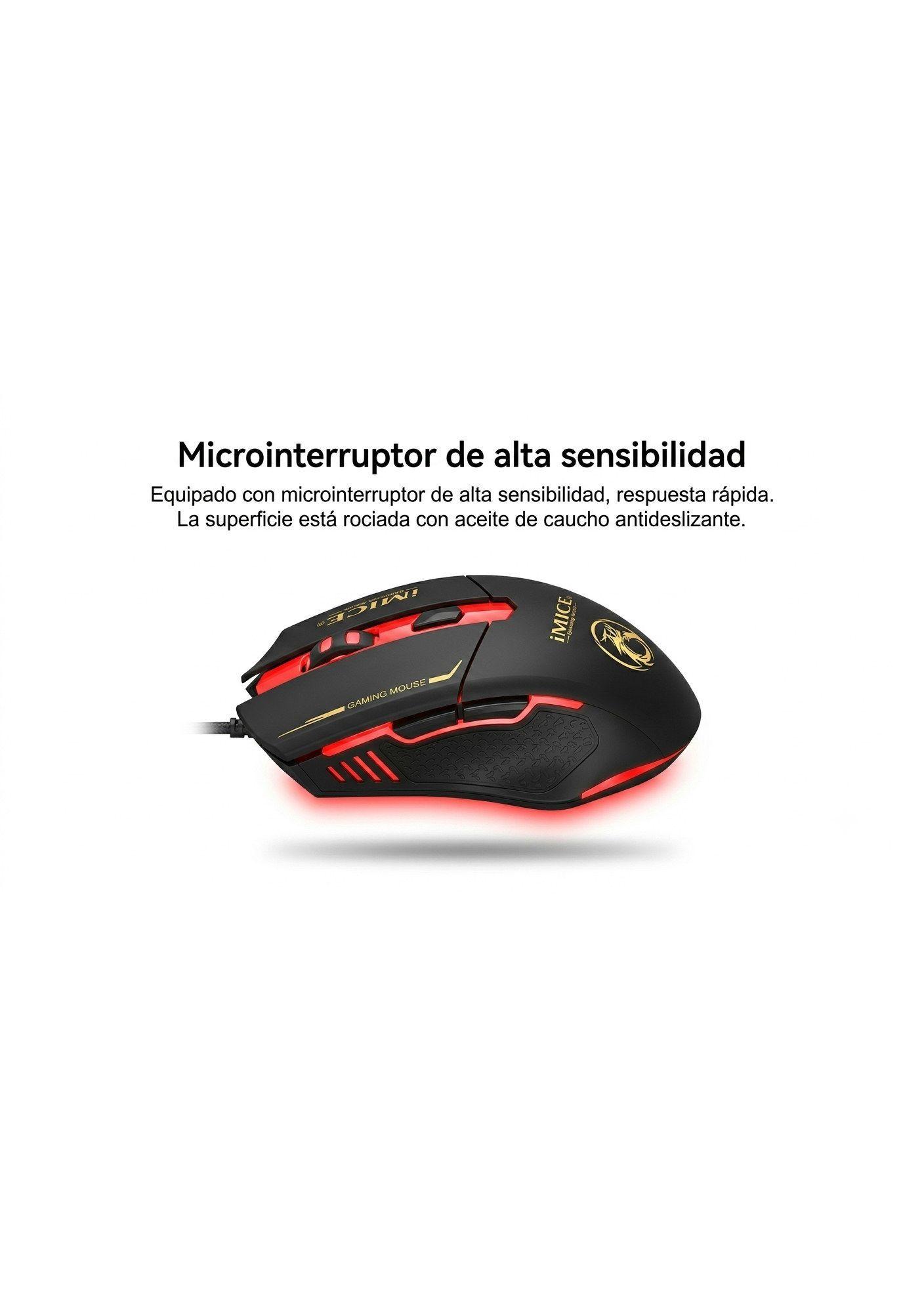 Kit Gamer Premium Imice Teclado AK 600 Mouse A9 3200 Dpi-4