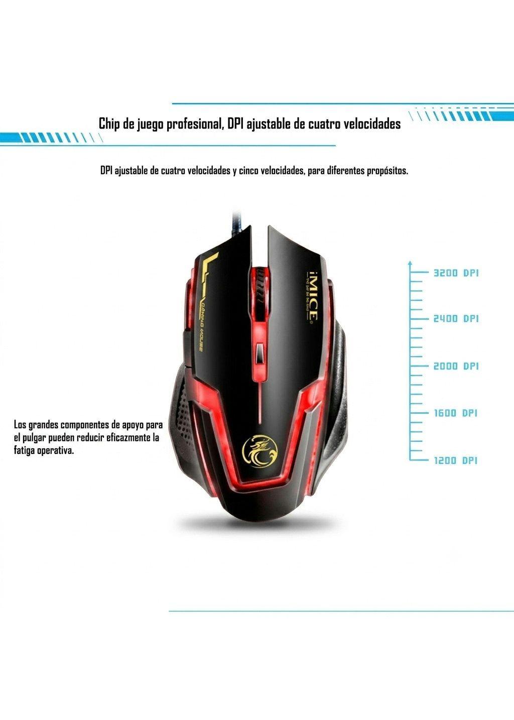 Kit Gamer Premium Imice Teclado AK 600 Mouse A9 3200 Dpi-5