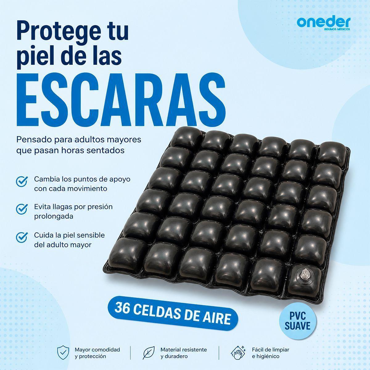 Cojin Antiescaras Flotacion Seca Celdas De Aire Con Funda-5