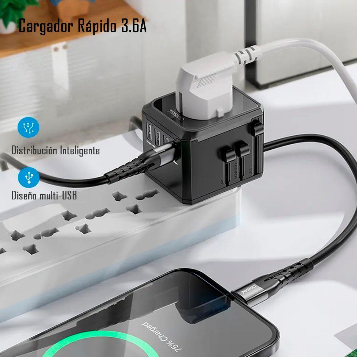 Adaptador Universal Cargador Uk/eu/us/aus Yesido Mc10-4