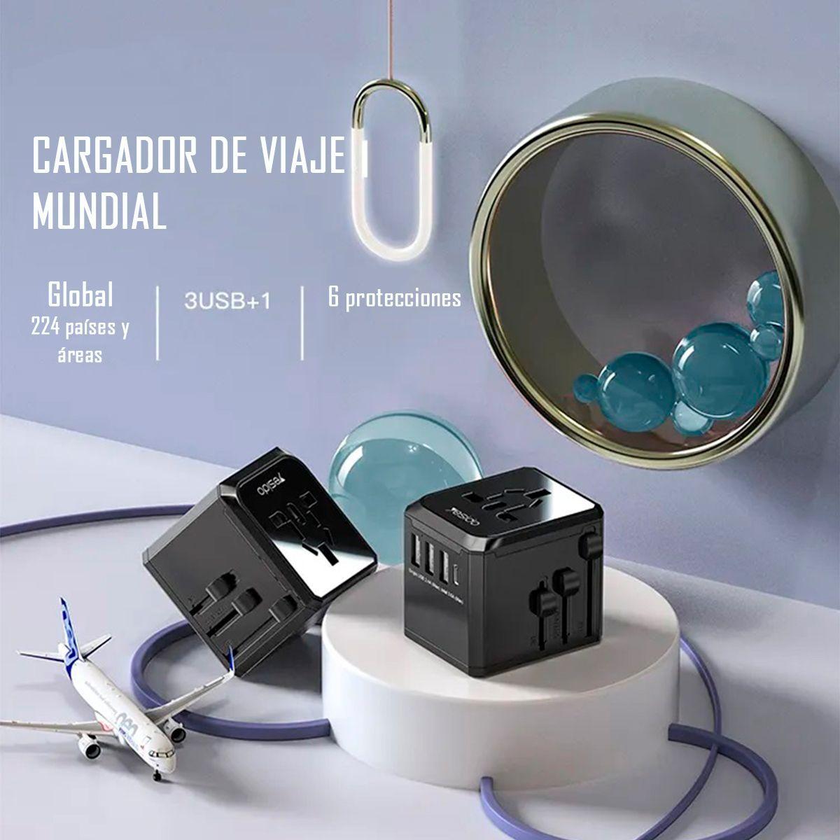 Adaptador Universal Cargador Uk/eu/us/aus Yesido Mc10-3