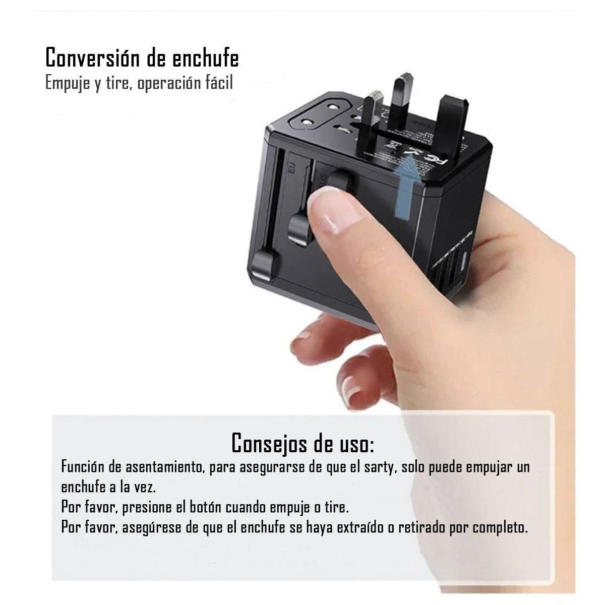 Adaptador Universal Cargador Uk/eu/us/aus Yesido Mc10-5
