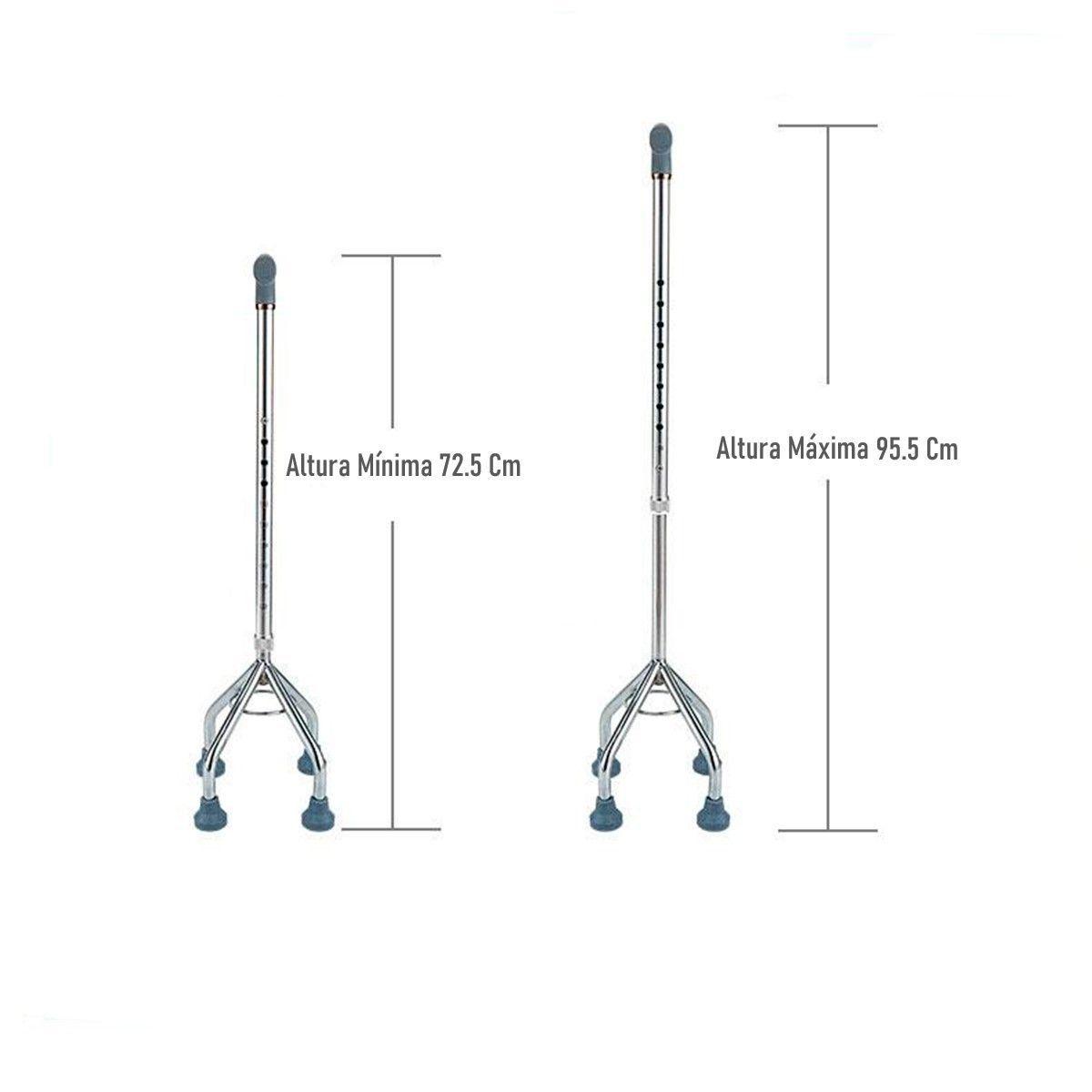 Baston Cuadruple Adulto Mayor Tercera Edad 4 Apoyos-5