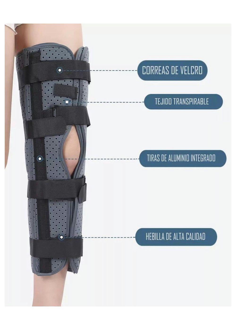 Inmovilizador De Rodilla Largo Tripanel Con Velcro Talla L-3