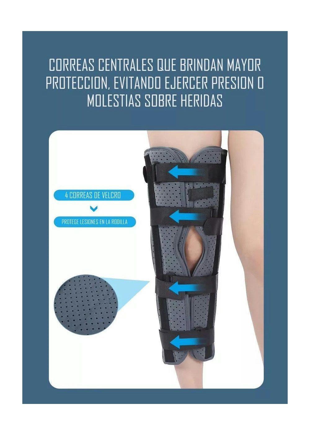 Inmovilizador De Rodilla Largo Tripanel Con Velcro Talla L-5