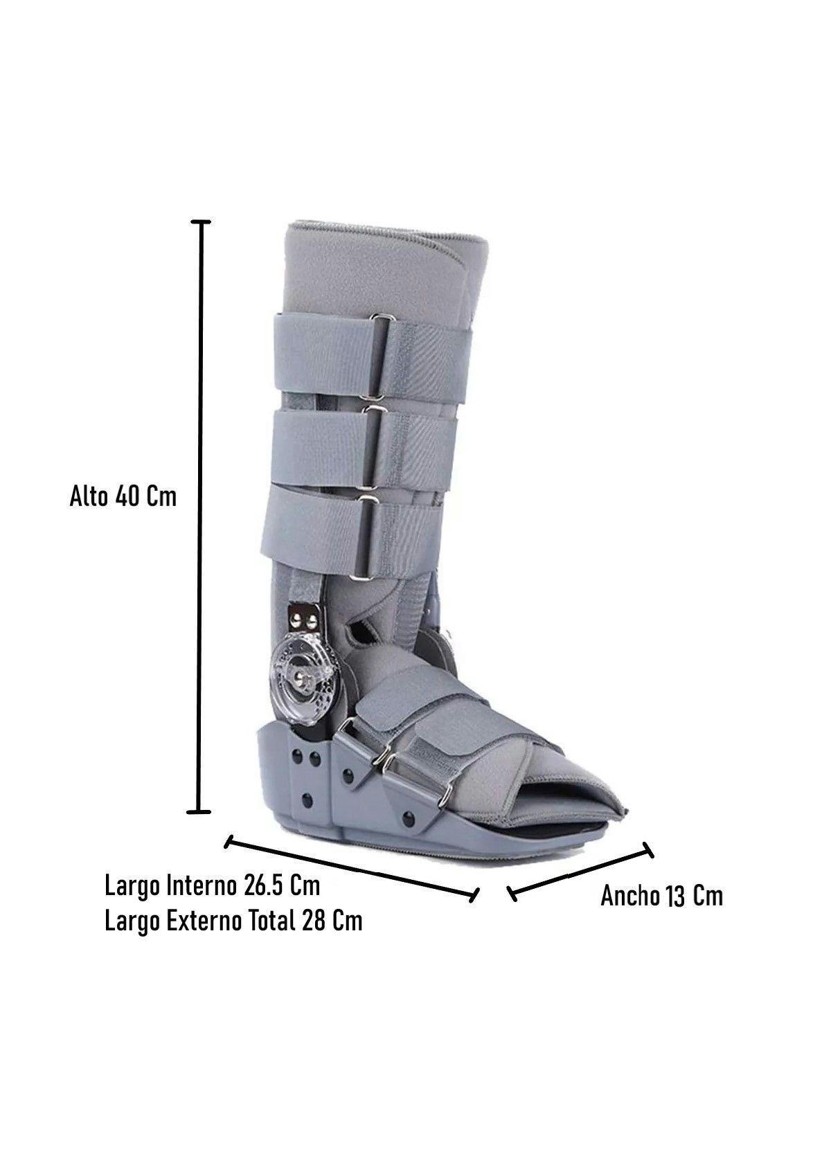 Bota Ortopédica Mecanismo Rom Cam Walker Alta Gris Oneder Talla M-6