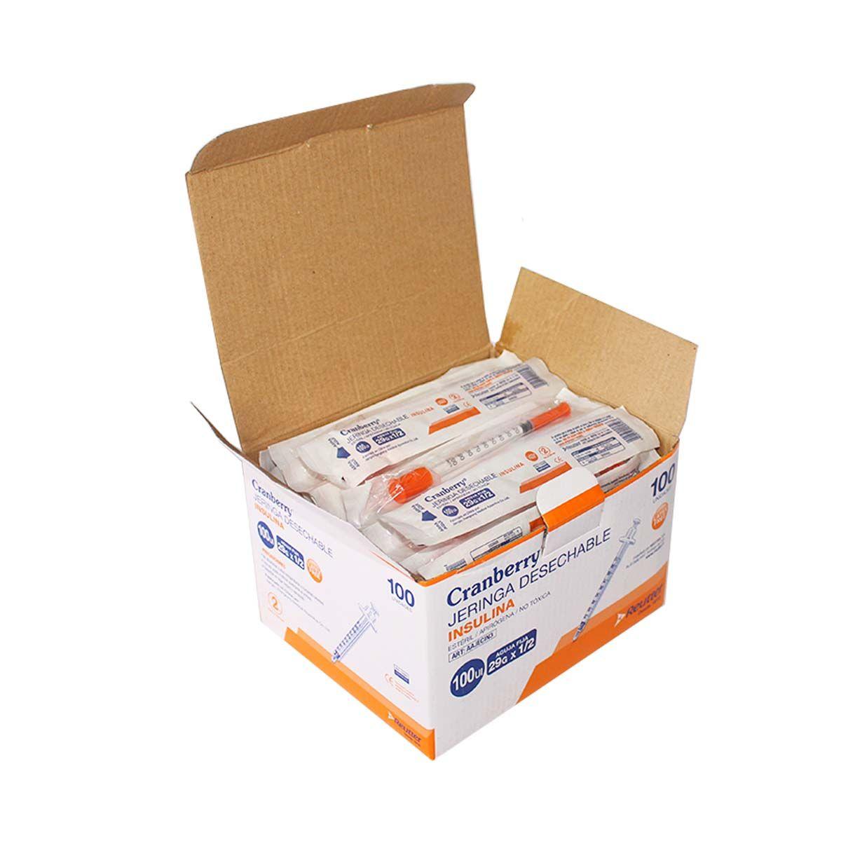 Jeringa Desechable Insulina 29g X 1/2 Cranberry - 100 Unds-3