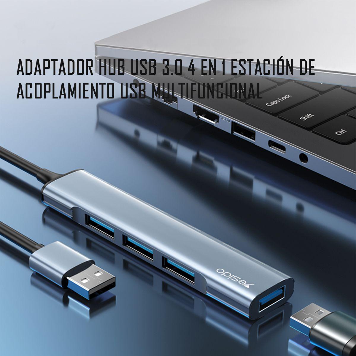 Adaptador Hub Yesido Hb18 4 En 1 De Usb A Usb-1