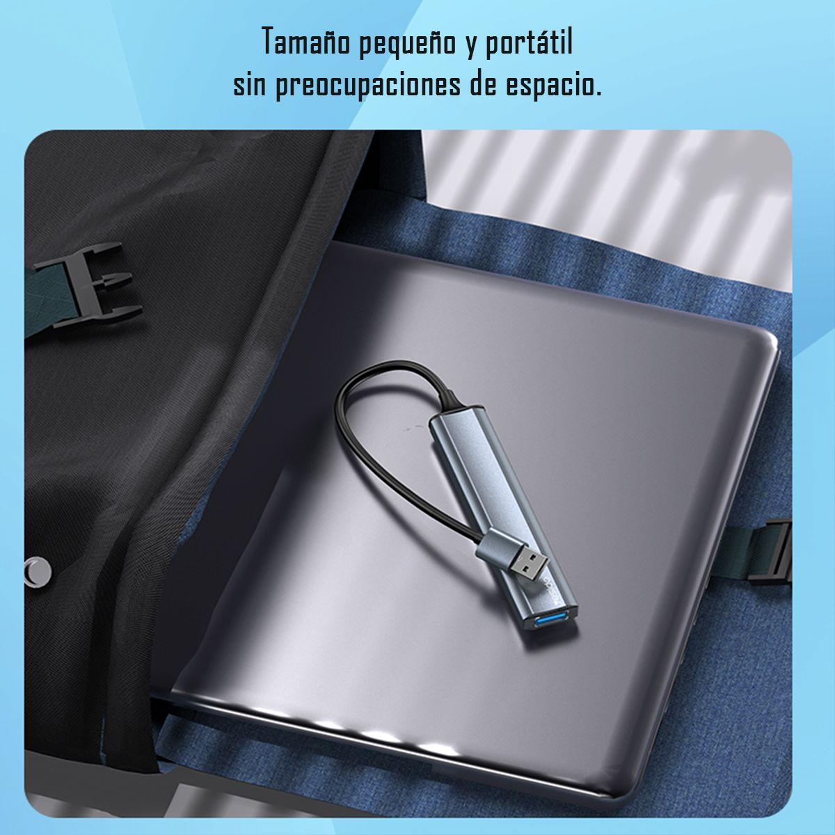 Adaptador Hub Yesido Hb18 4 En 1 De Usb A Usb-3