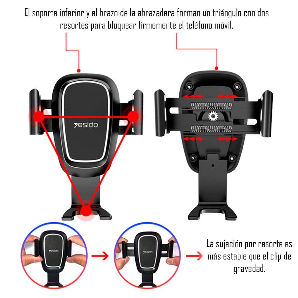 Holder Gravity Car Soporte Rejilla Para Celular- Yesido C71-3