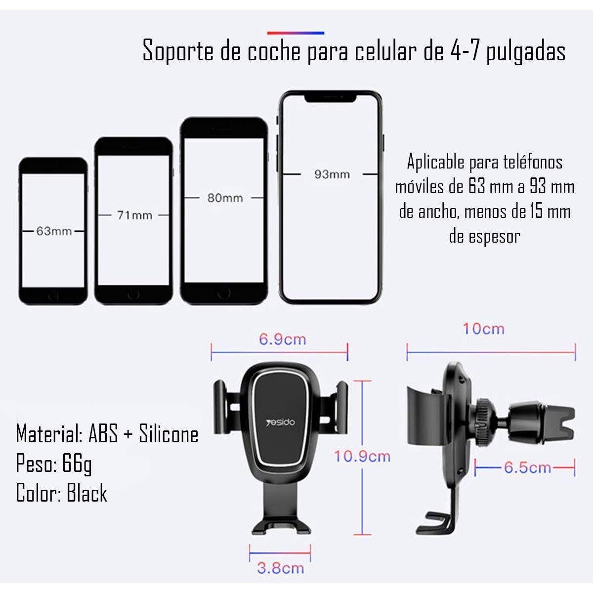Holder Gravity Car Soporte Rejilla Para Celular- Yesido C71-6