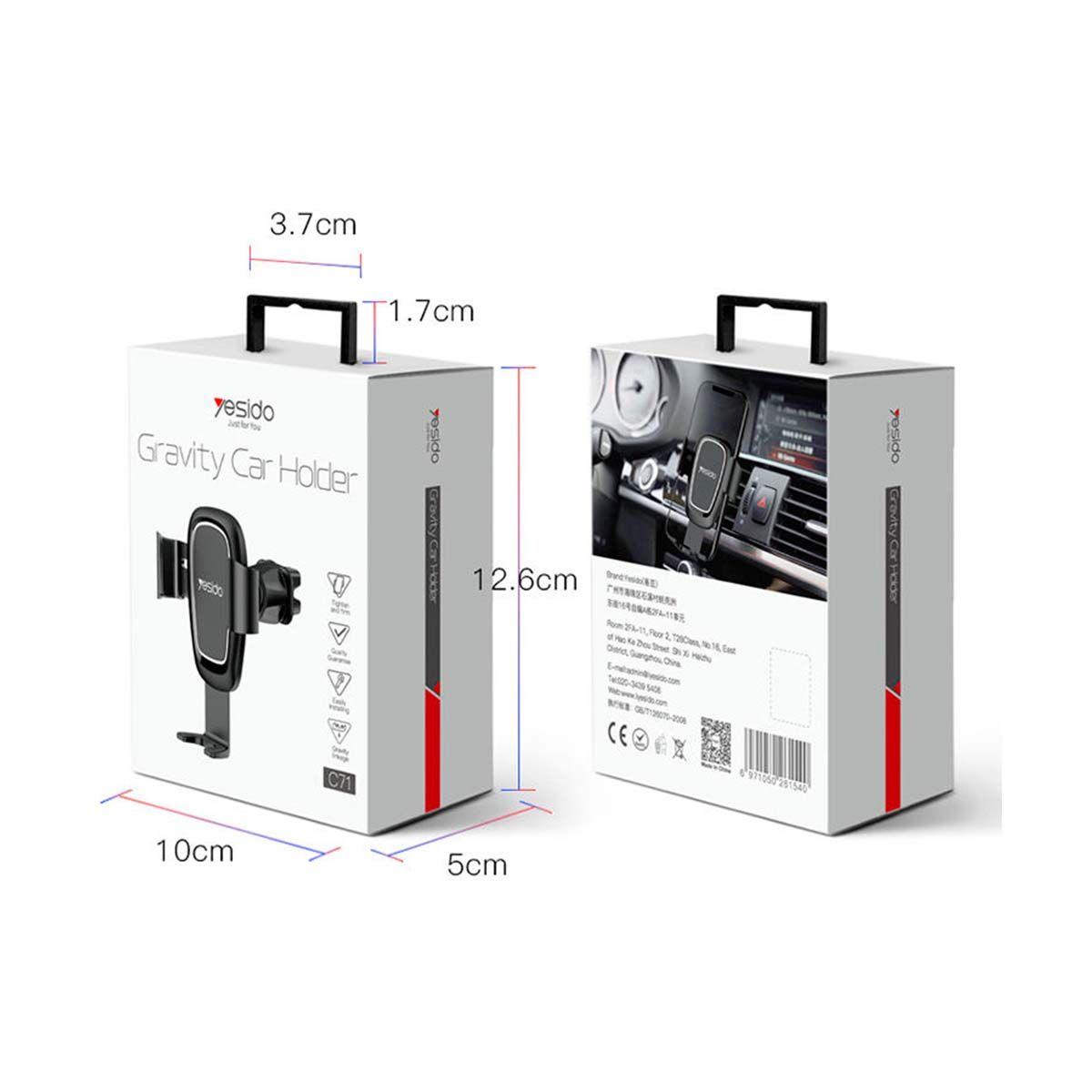 Holder Gravity Car Soporte Rejilla Para Celular- Yesido C71-7