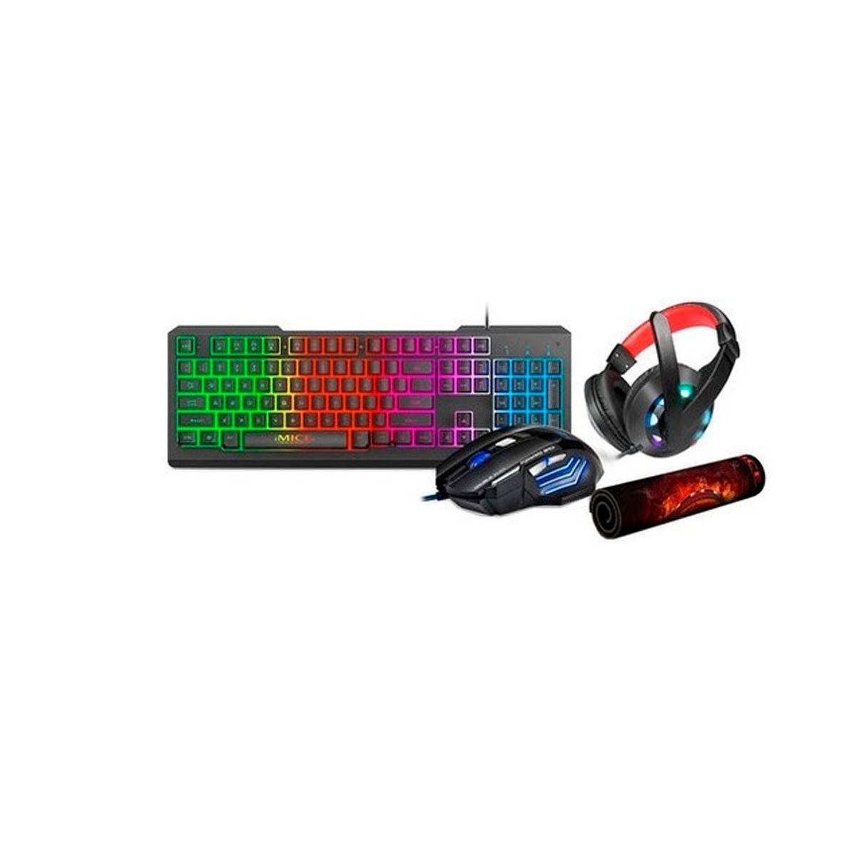 Kit Gamer Imice 4 En 1 Gk-470 Teclado Mouse Audífonos Y Pad-1