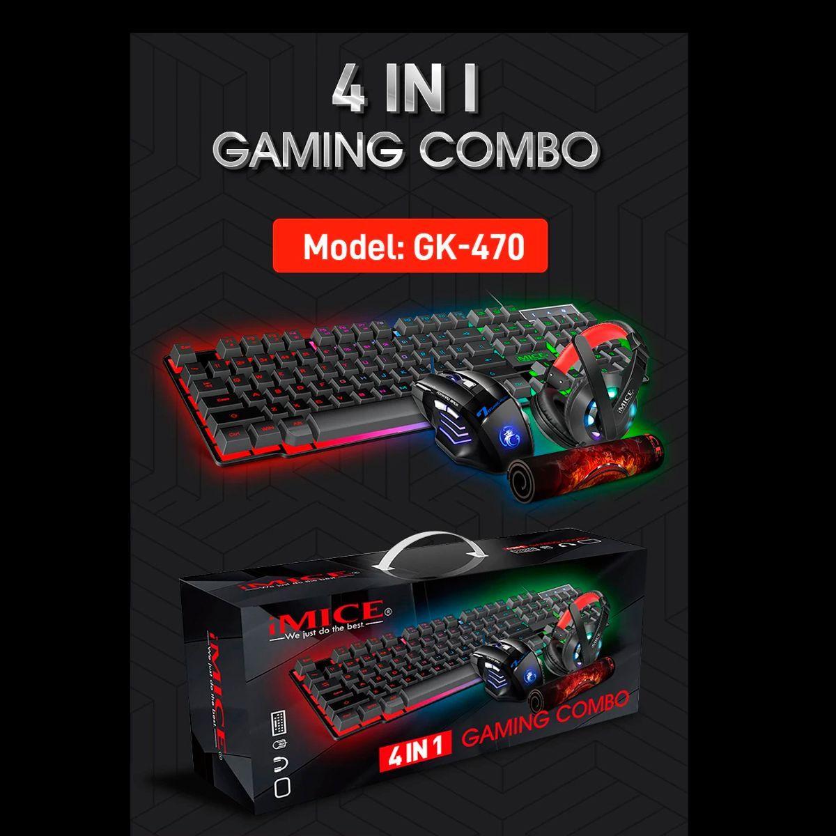 Kit Gamer Imice 4 En 1 Gk-470 Teclado Mouse Audífonos Y Pad-3