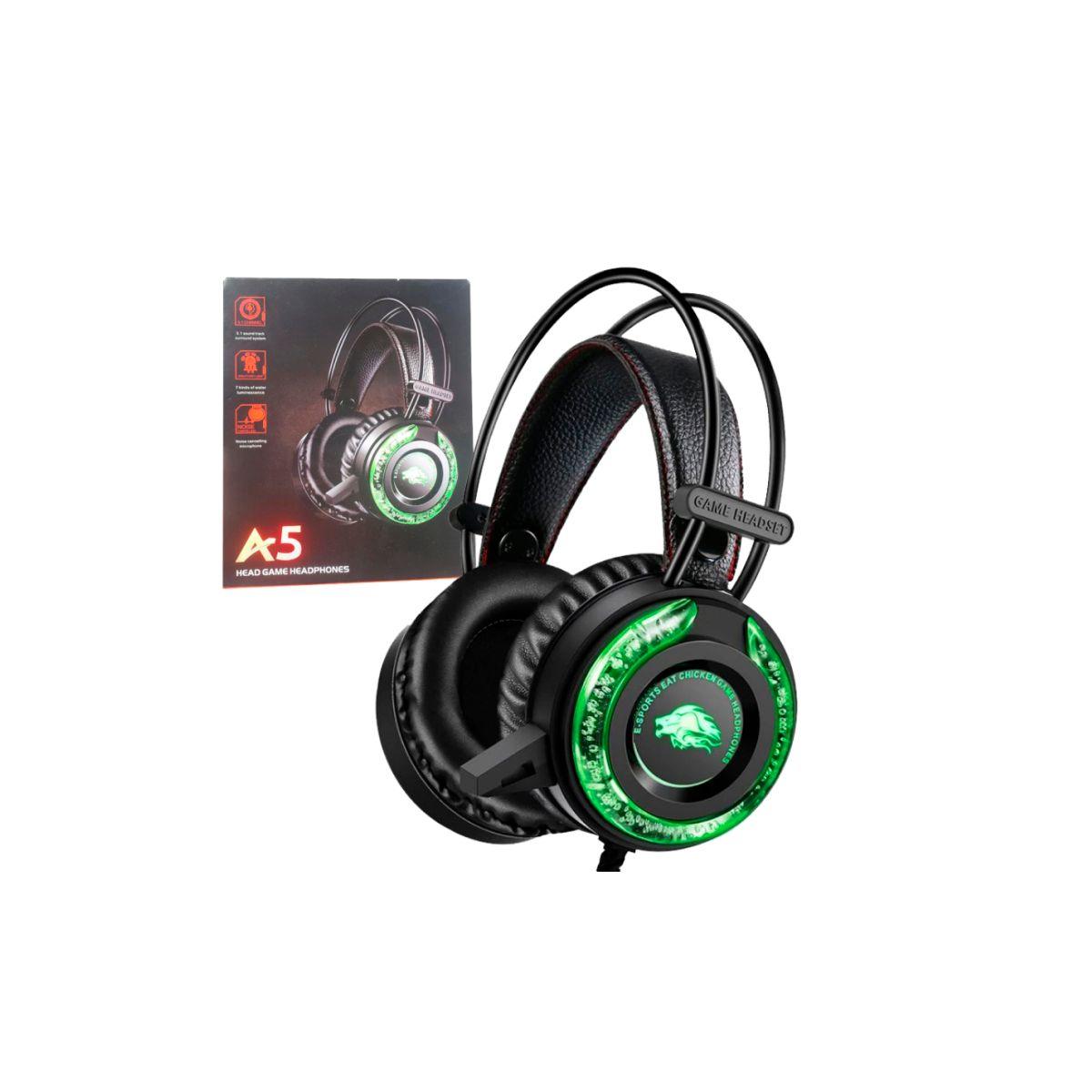 Audífonos Headset Gamer A5 Pc Retroiluminado-1