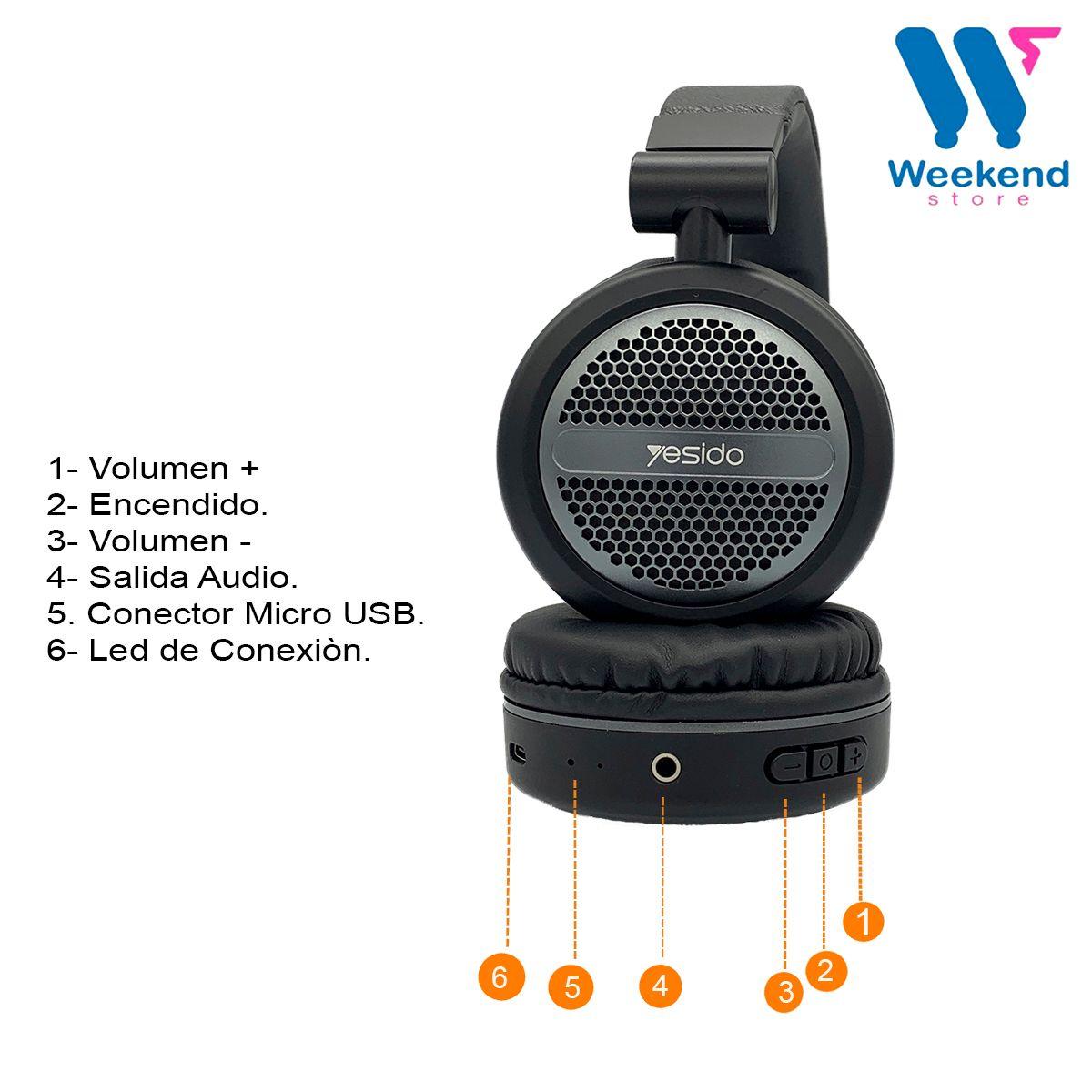 Audífonos Wireless Bluetooth Headset Yesido EP02-3