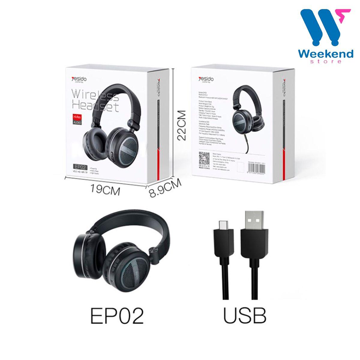 Audífonos Wireless Bluetooth Headset Yesido EP02-6