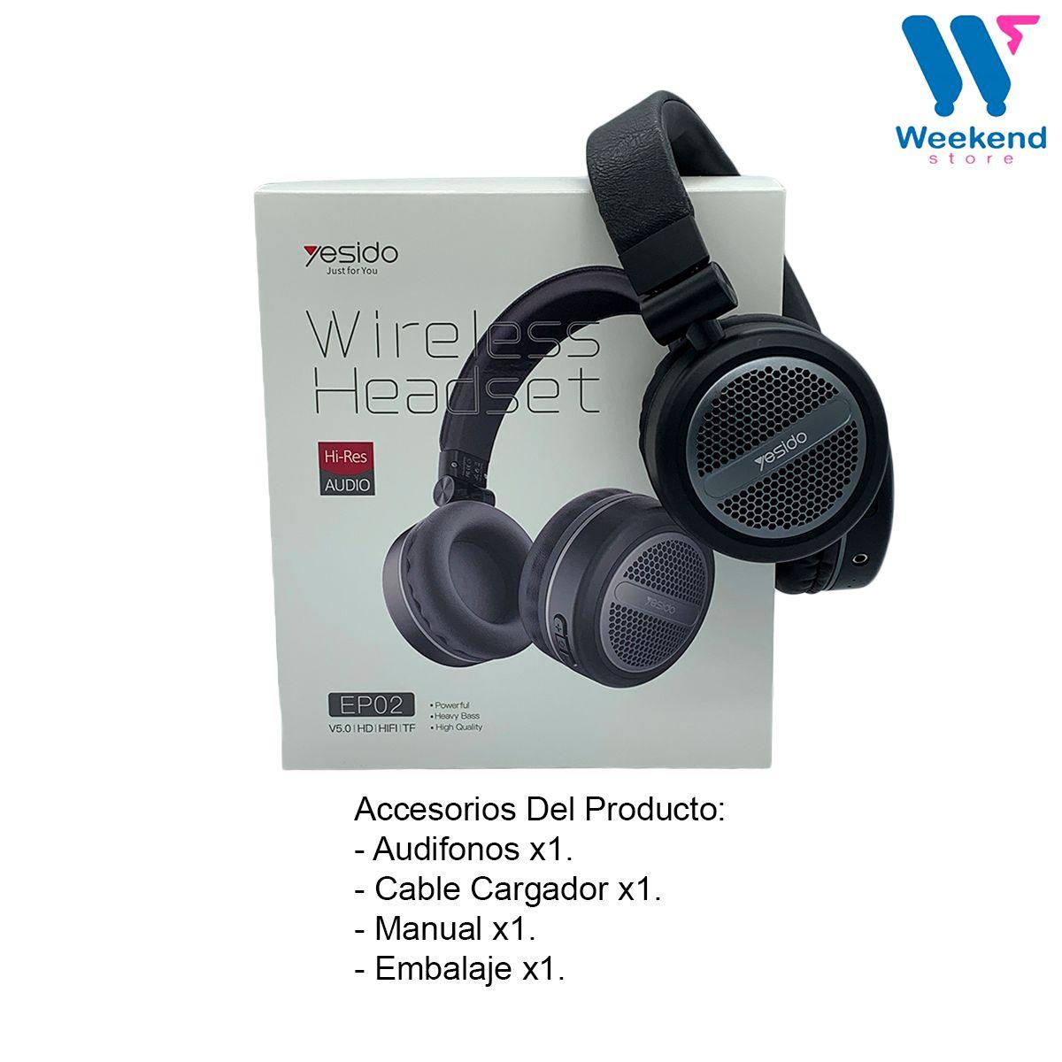 Audífonos Wireless Bluetooth Headset Yesido EP02-7