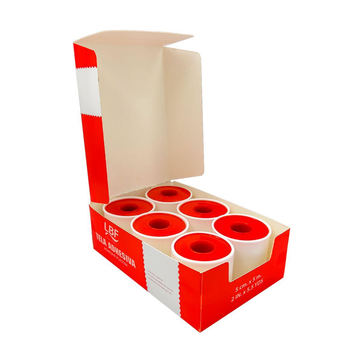 Tela Adhesiva Tipo Leukoplast 5cm X 5m Blanca caja 6 Unds-0