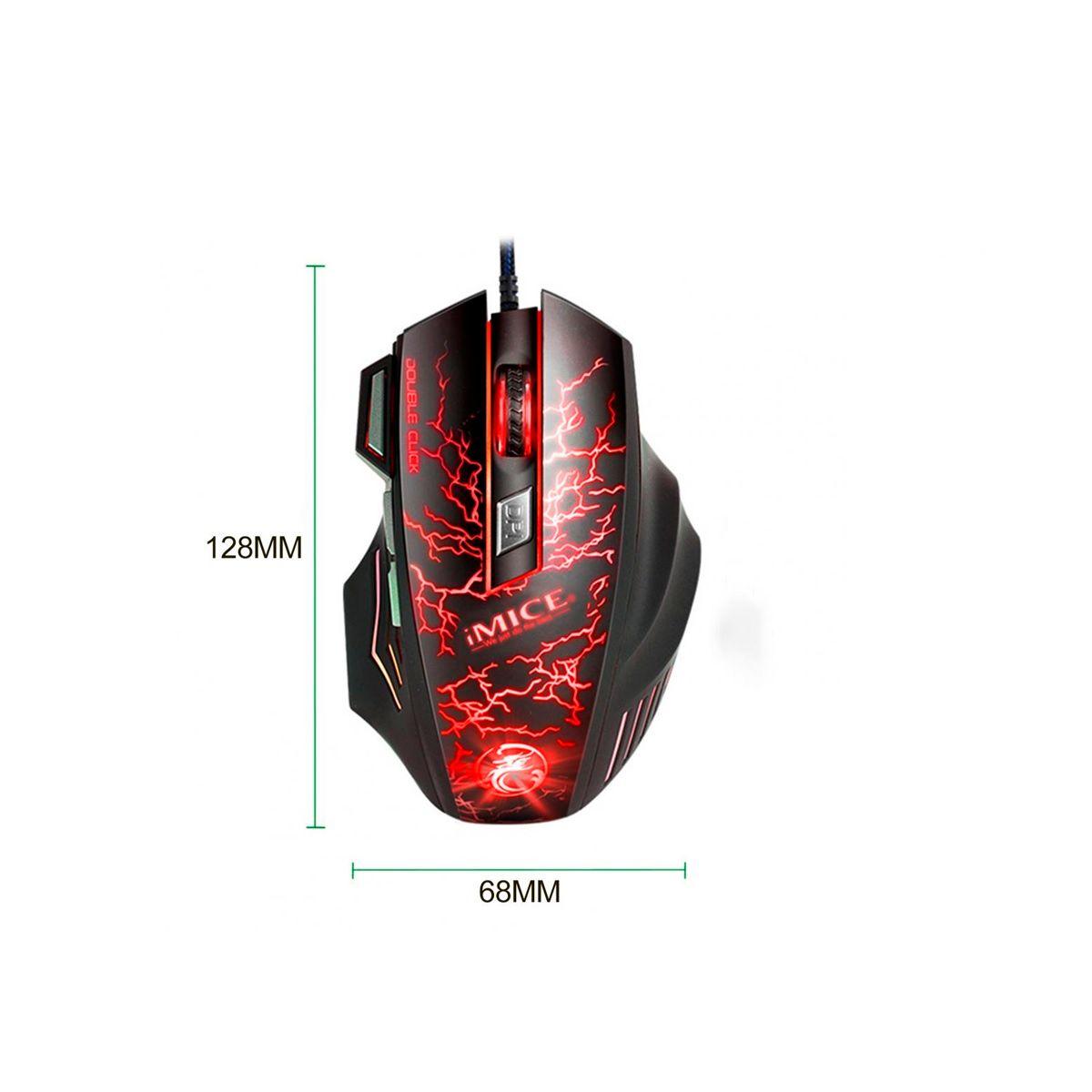 Mouse Gamer Premium Imice A7 3200 Dpi Retroiluminado Usb-3