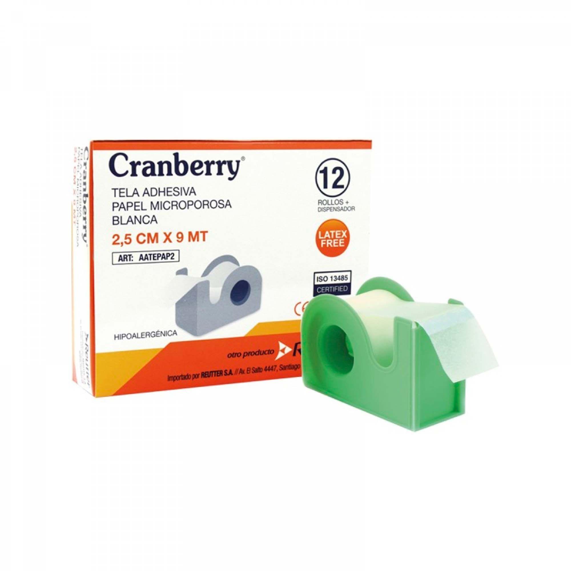 Tela Adhesiva Microporosa 2,5cm X 9mts Cranberry - 12 Unds-0