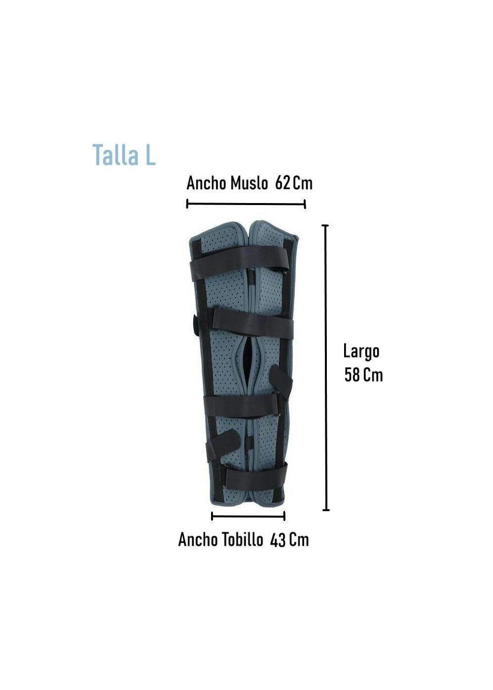 Inmovilizador De Rodilla Largo Con Velcro Ajustable Oneder Talla L-1