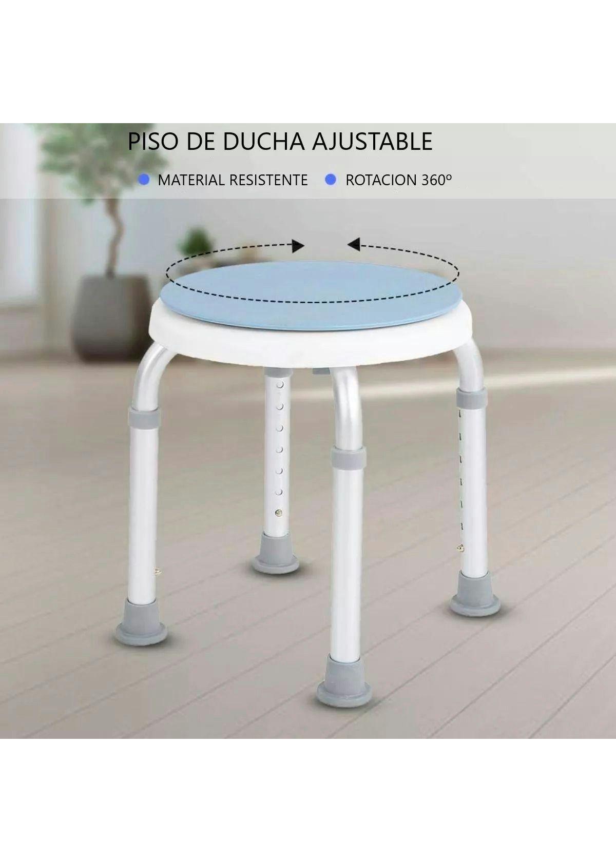 Piso Silla De Ducha Giratorio Redondo Altura Ajustable 103C-2
