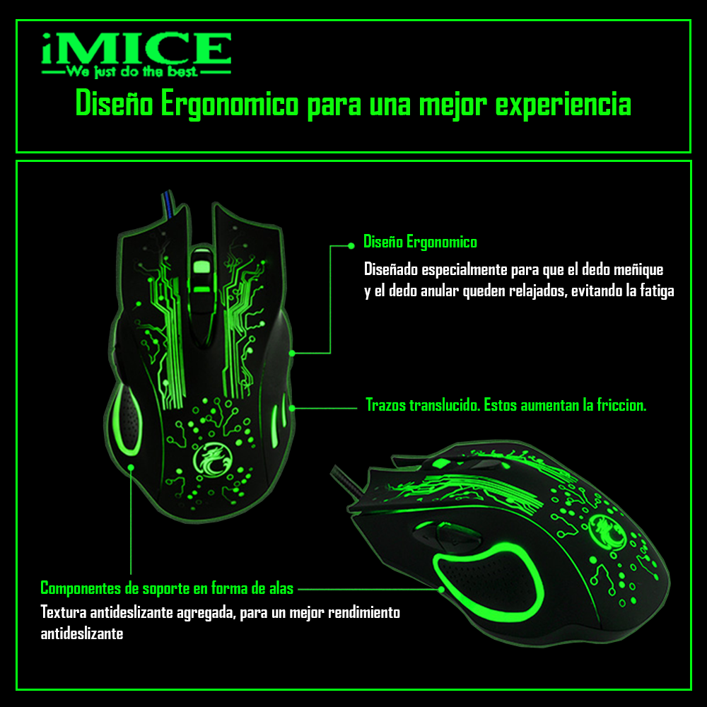 Mouse Gamer Premium Imice X9 2400 Dpi Retroiluminado-5