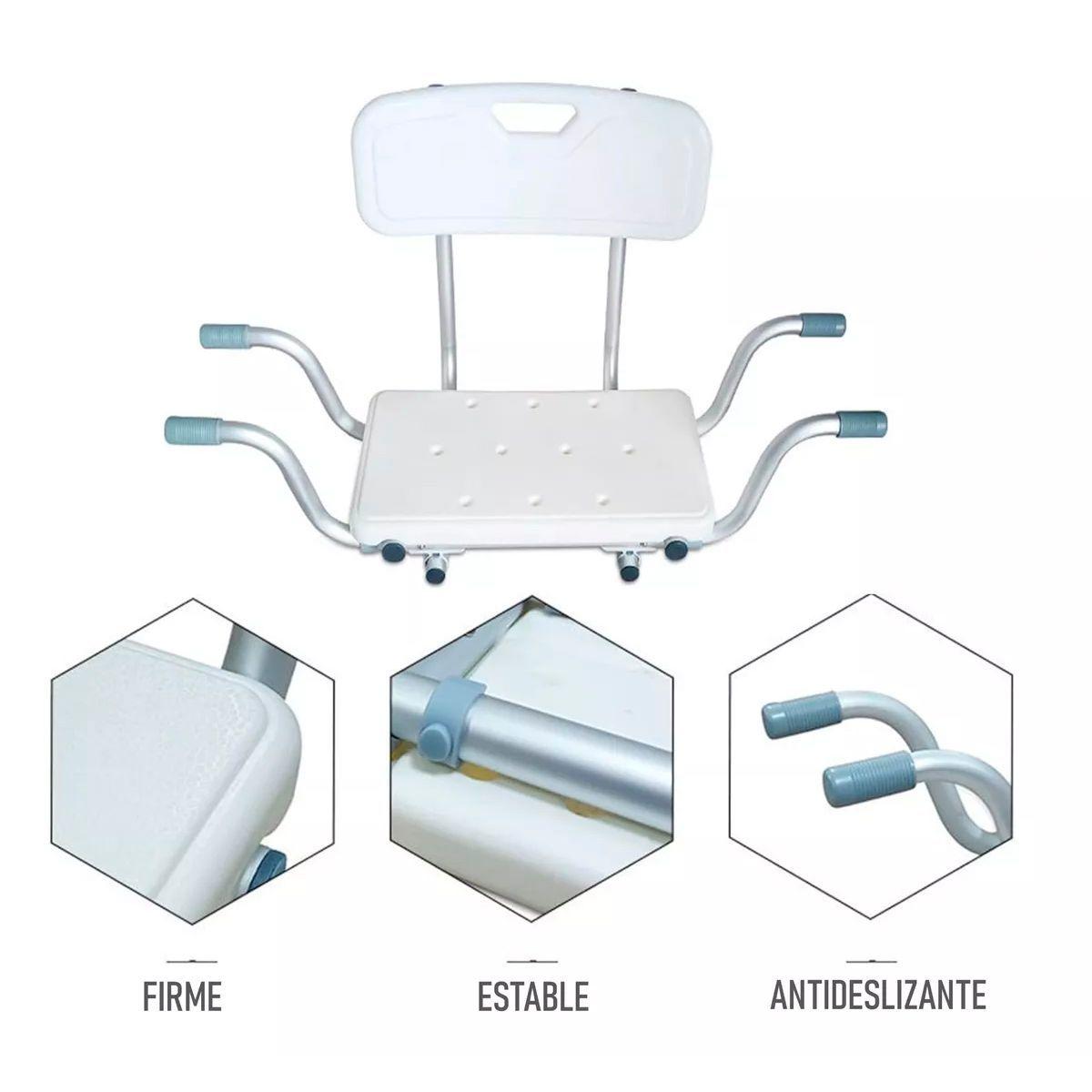 Asiento O Silla Interior Para Tina Con Respaldo Adulto Mayor 605F-1