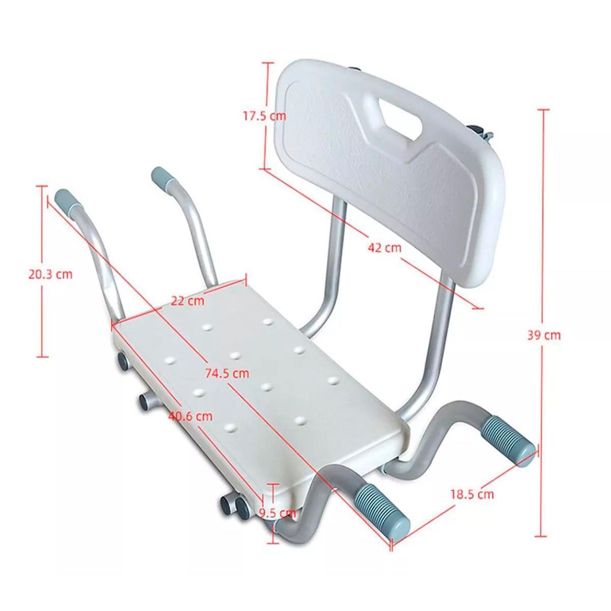Asiento O Silla Interior Para Tina Con Respaldo Adulto Mayor 605F-3