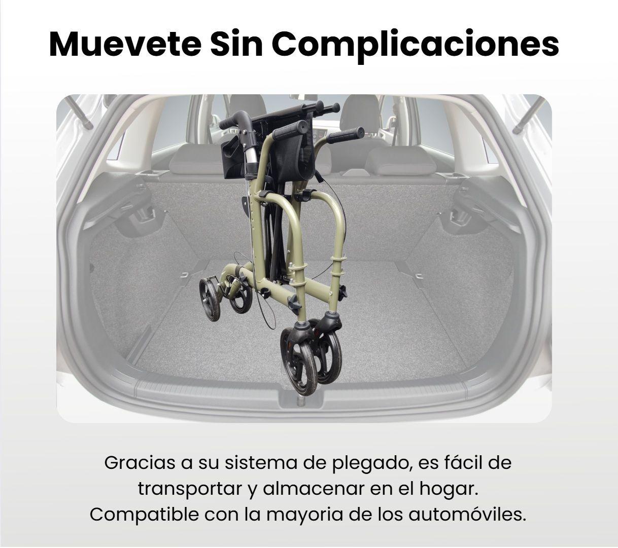 Andador Burrito Ortopédico Plegable Asiento 4 Ruedas 2 En 1-4