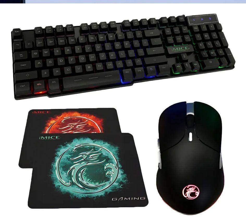 Pack Imice Gamer Teclado Ak600 + Mouse X6 3200 + Mousepad S-0