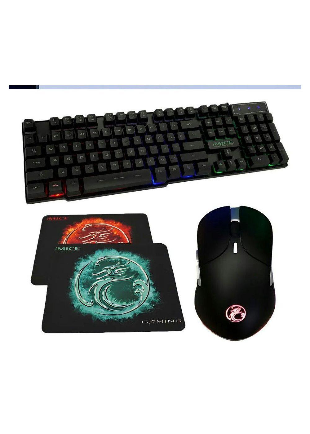 Pack Imice Gamer Teclado Ak600 + Mouse X6 3200 + Mousepad S-0