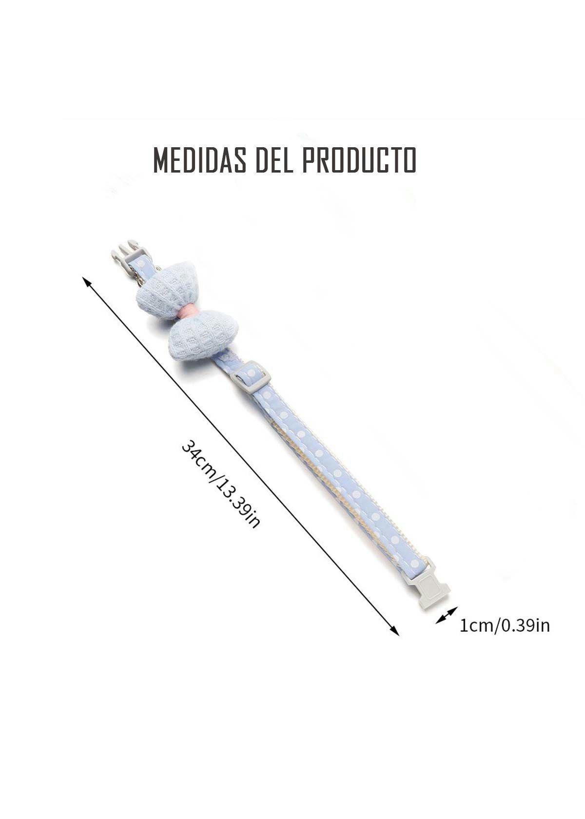 Collar De Algodon Lazo Para Mascotas Pequeñas Gato Y Perro Azul-1