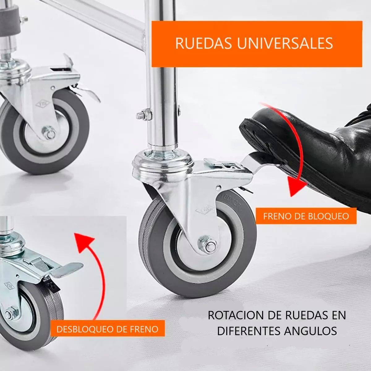 Baño Wc Inodoro Aluminio Con Ruedas Reposapies Abatibles 7002B-3