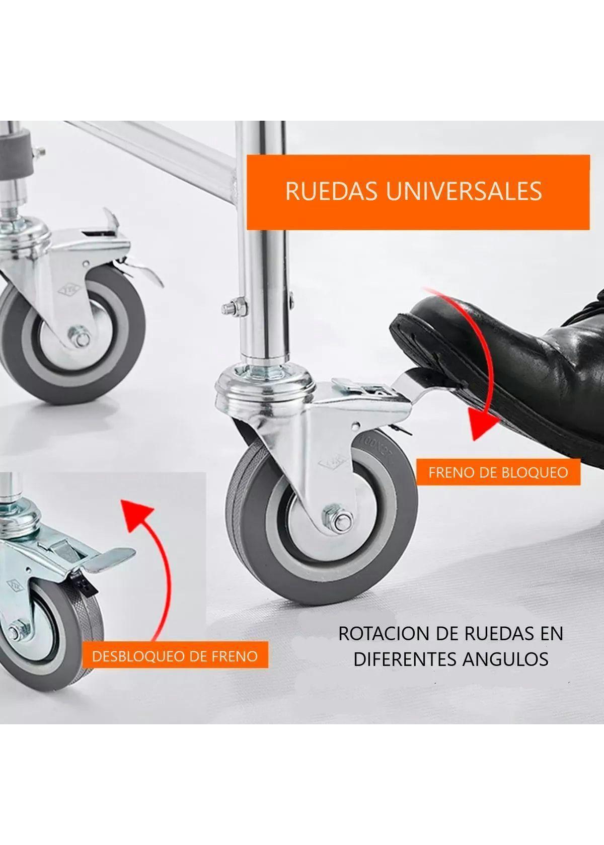 Baño Wc Inodoro Aluminio Con Ruedas Reposapies 7002B-3
