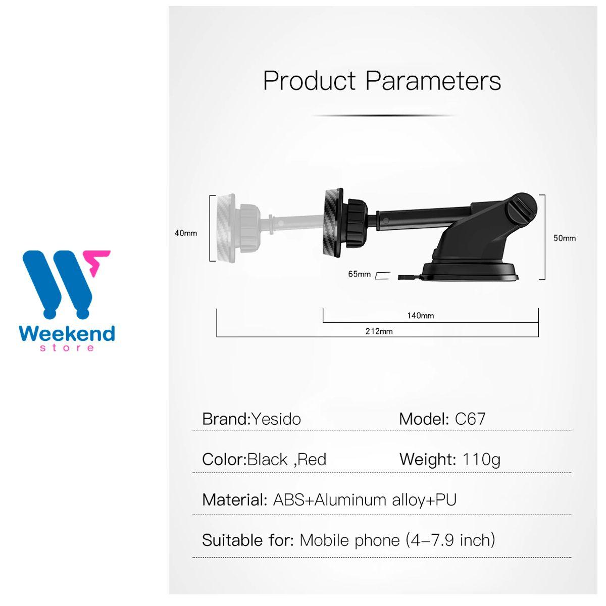 Soporte Holder para Celular Car Auto Magnético Yesido C67-3