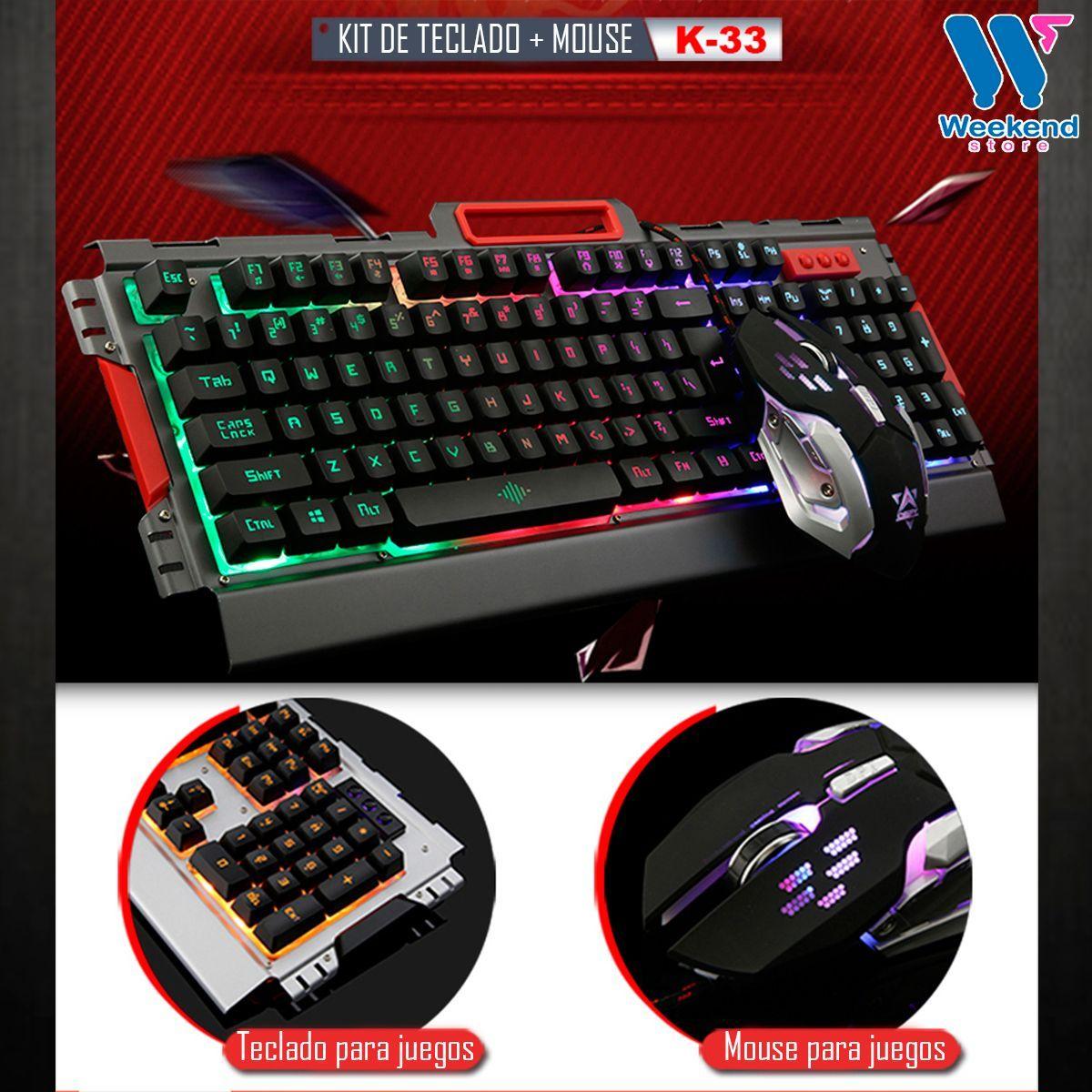 Kit Gamer Premium K33 Teclado + Mouse Gamer-1