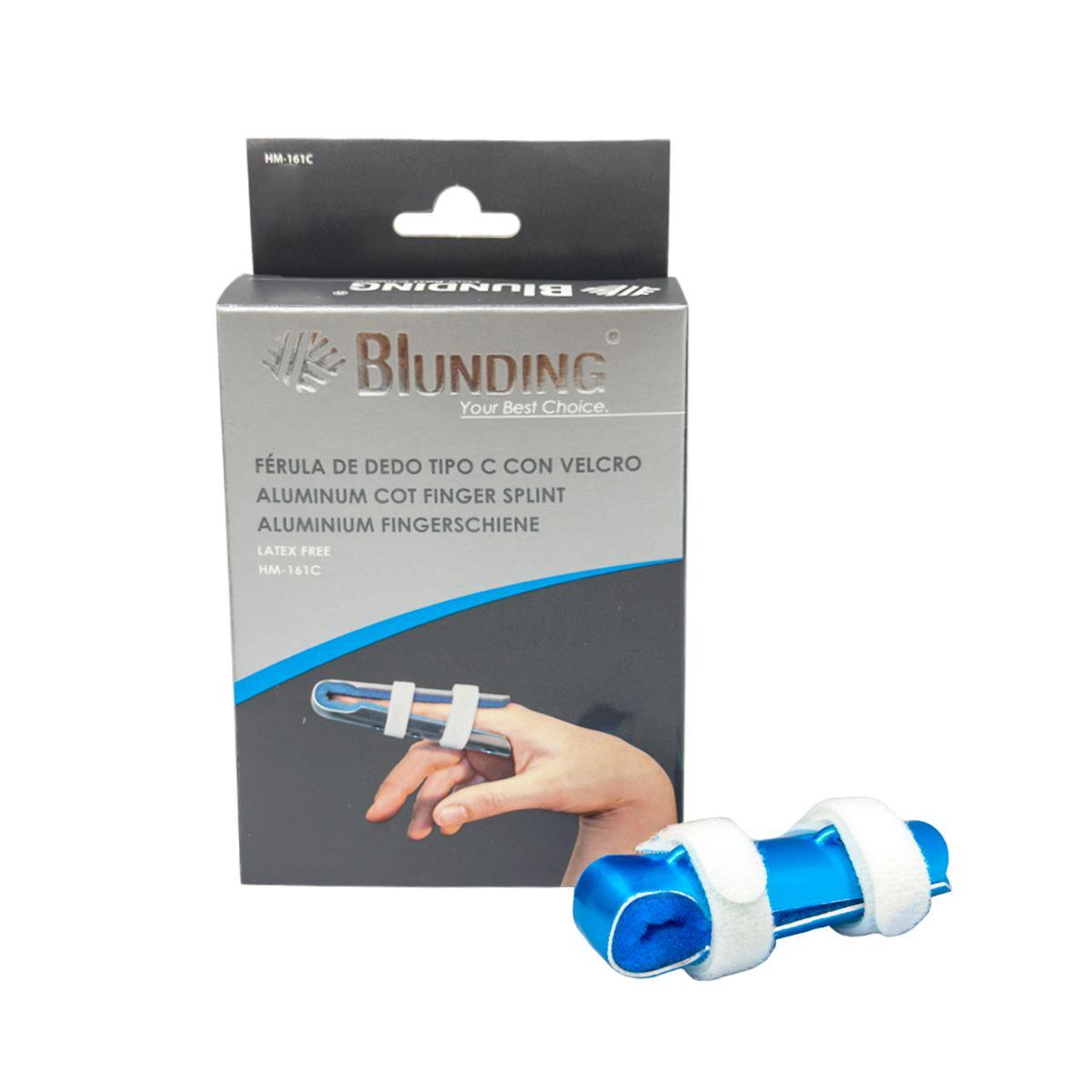Ferula Inmovilizador Dedo Tipo C Velcro  Blunding Talla M-5