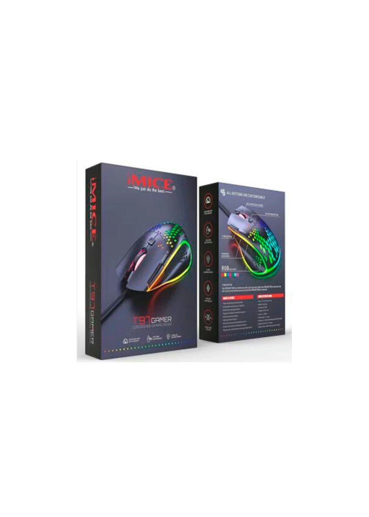 Mouse Gamer Luz Led T97 Rgb 7200 DPI-1