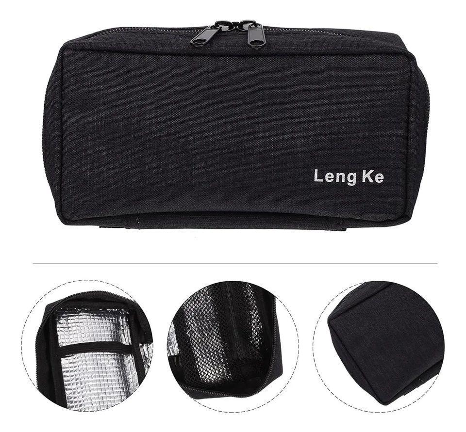 Enfriador Sport Estuche De Viaje Bolso Cooler Medicamentos Tela Negro-4